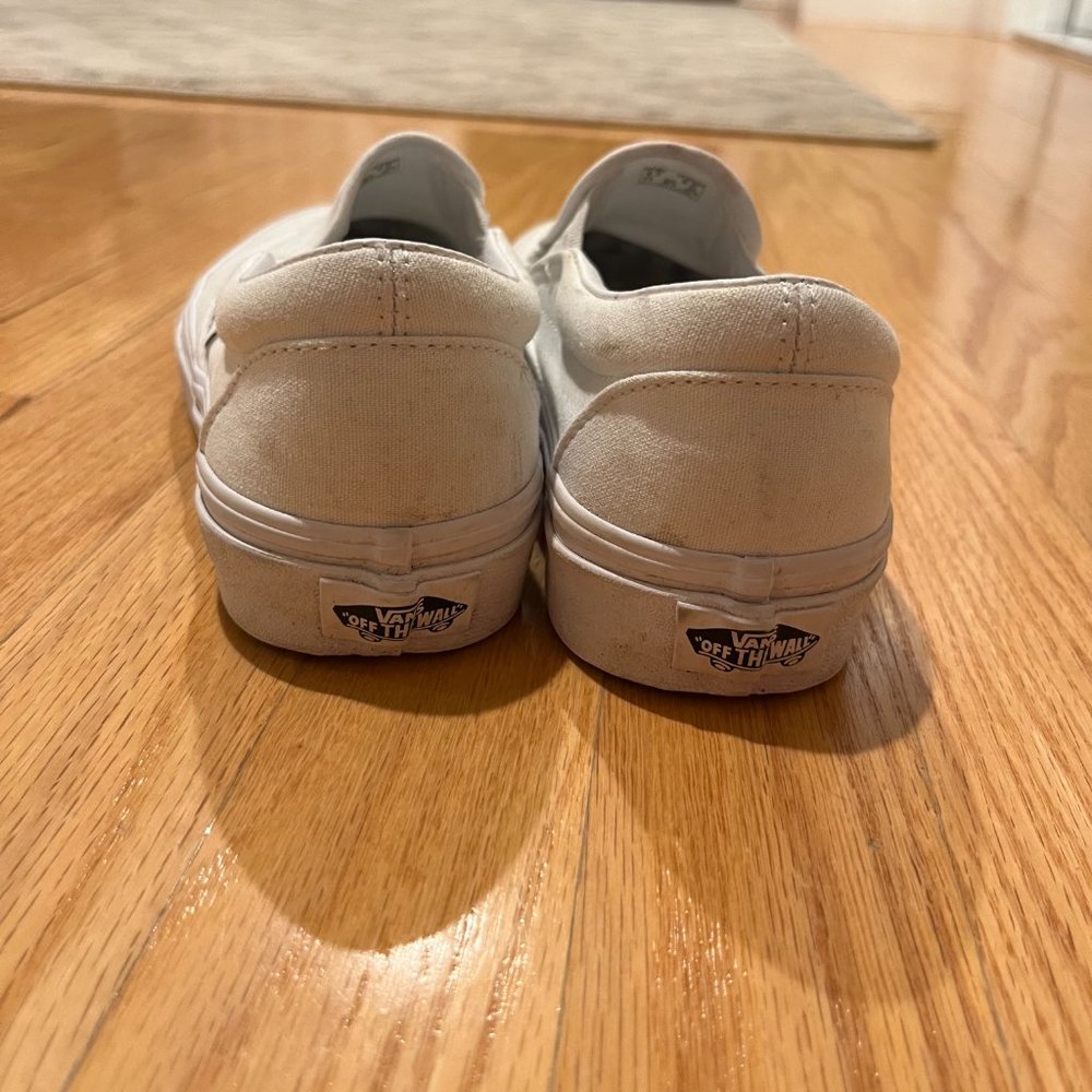 Women's white slip on vans - Picture 2 of 3